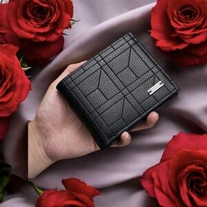 Black Leather Key & Card Holder